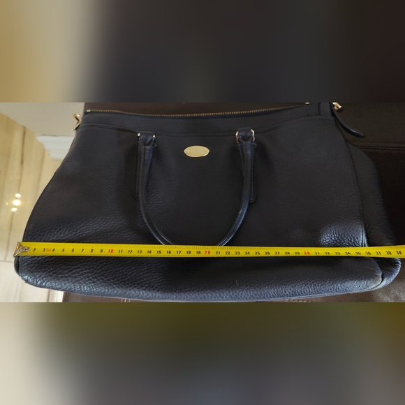 Coach Leather Midnight Blue Handbag Shoulder Bag - Picture 4 of 10